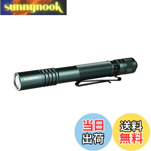 �y���������zACEBEAM Pokelit 2AA �����d�� ����519A LED �����F�� 5000K �����F 600���[���� ���^�y�����C�g �P�O�d�r�Ή� USB-C�[�d�� IP68�h�� ���p�_���ő�13.5�� ���肵���p�t�H�[�}���X led �t���b�V
