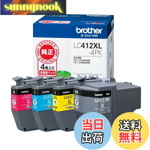 �y���������z�y�u���U�[�����z �u���U�[�H��(Brother Industries) �C���N�J�[�g���b�W4�F�p�b�N(��e��)LC412XL-4PK�Ή��^��:MFC-J7300CDW�AMFC-J7100CDW�� �u���b�N ��