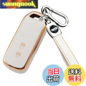 �y���������z[YANMW] N-BOX�L�[�P�[�X�K���z���_ NBOX�L�[�J�o�[ N-BOX N-ONE N-WGN N-���S��NBOX�J�X�^�� N-VAN JF1 JF2 JF3 JF4�L�[�z���_�[ �X�}�[�g�L�[�P�[�X 2�{�^�� (�z���C�g)