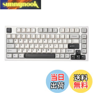 �y���������zYUNZII YZ75 75% �z�b�g�X���b�v�Ή����C�����X�Q�[�~���O�L�[�{�[�h RGB�o�b�N���C�g BT5.0/2.4G/USB-C�ADye Sub PBT�L�[�L���b�v Linux/Win/Mac�p �Z�K�F�؎擾�iGateron G Pro ����,�z���C�g)
