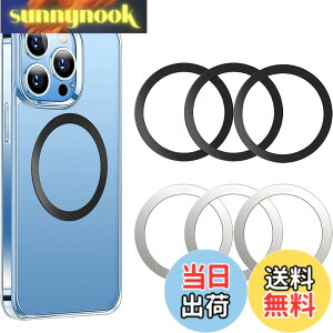�y���������zSisyphy Magsafe�Ή� �����O ���C���� ���^�������O (�u���b�N3��+�V���o�[3����) ���C�����X�[�d�p iPhone 15/14/13/12/11/X �V���[�Y�Ή� Samsung Galaxy S24/S23/S22/S21/S20 Note Ultra Fold5�Ȃǂ� ��