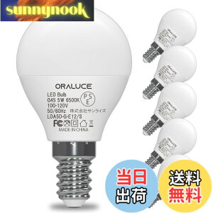�y���������zORALUCE LED�d�� E12 ���� 40W���� �����F 6500k 5W 450lm 220�x�L�z�� �����F ���^�d�� �����Ή� �����s�� PSE�F�� 6��