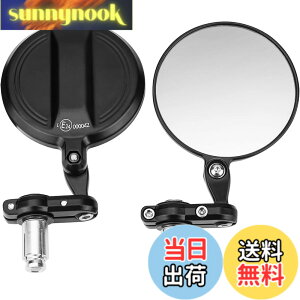 �y���������zKEMIMOTO �o�[�G���h�~���[ �o�C�N ���E�Z�b�g �n���h���o�[�a13-21mm�Ή� �o�C�N�~���[ �ی^ �Ԍ��Ή� CNC�A���~�� �|�� �y�� �I�[�g�o�C�~���[ �ėp�~���[ �p�x�����\ �܂肽