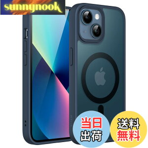 �y���������zJETech iPhone 13 6.1�C���`�p �}�O�l�b�g �P�[�X MagSafe�ɑΉ� �������̃}�b�g�w�� ���^ �ϏՌ� �J�o�[ (�X�g�[���u���[)