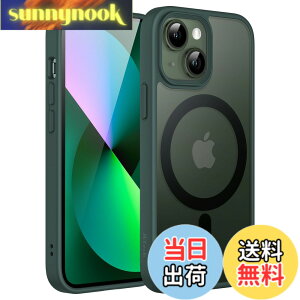 �y���������zJETech iPhone 13 mini 5.4�C���`�p �}�O�l�b�g �P�[�X MagSafe�ɑΉ� �������̃}�b�g�w�� ���^ �ϏՌ� �J�o�[ (�Z���ΐF)