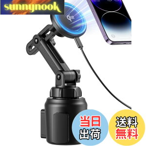 �y���������zenGMOLPHY MagSafe�Ή��ԍڃ��C�����X�[�d�� �ŐVQi2�Ή� ���C�ԃz���_�[�}�O�l�b�g���C�����X�[�d�J�b�v�z���_�[ �ő�15W�}���[�d �l�b�N�L�k�����\ iPhone 17/16/15/14/13/12�V���[�Y��