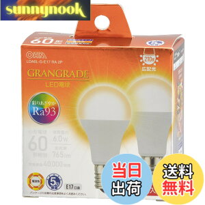 �y���������z�I�[���d�@ LED�d�����` E17 60�`����/60W���� �d���F Ra93�����F �����Ή� �f�M�ގ{�H���Ή� �~�j�N���v�g���` 5�N 2�� LDA6L-G-E17 RA 2P 06-5566 OHM