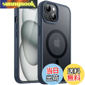 �y���������zJETech iPhone 15 Plus 6.7�C���`�p �}�O�l�b�g �P�[�X MagSafe�ɑΉ� �������̃}�b�g�w�� ���^ �ϏՌ� �J�o�[ (�X�g�[���u���[)