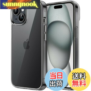 �y���������zJETech iPhone 15 Plus 6.7�C���`�p �ی�P�[�X ���΂݂Ȃ� �Ռ��z�� �o���p�[�J�o�[ �����h�~ �N���A�o�b�N (�u���b�N)