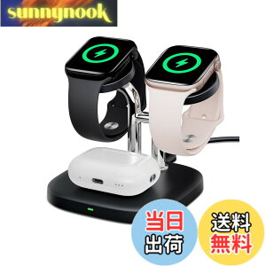 �y���������z�A�b�v���E�H�b�` �[�d�� �X�^���h 2�䓯���AApple Watch�Ή� �}���[�d��AApple Watch 11/10/9/8/7/6/5/4/3/2�AUltra 3/Ultra 2/Ultra/SE 3/SE 2/SE�Ή��ASwanScout 704A (�u���b�N)