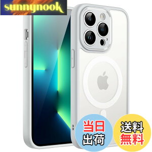 �y���������zJETech iPhone 13 Pro 6.1�C���`�p �}�O�l�b�g �P�[�X MagSafe�ɑΉ� �������̃}�b�g�w�� �J���������Y ���S�ی� ���^ �ϏՌ� �J�o�[ (�O���[)