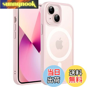 �y���������zJETech iPhone 13 mini 5.4�C���`�p �}�O�l�b�g �P�[�X MagSafe�ɑΉ� �������̃}�b�g�w�� ���^ �ϏՌ� �J�o�[ (�s���N)
