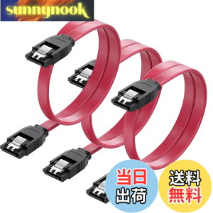 �y���������zSZSL SATA �P�[�u�� �i�X�g���[�g�^�j��50cm 6 Gbps�Ή� ���b�`�t�� SSD��HDD���� Sata3 �V���A�� ATA3 �P�[�u�� ���b�h (�X�g���[�g�^ 3�{)