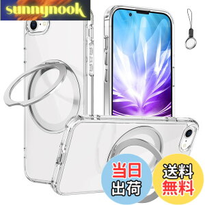 �y���������ziPhoneSE3/SE2/SE/8/7 �p �P�[�X Magsafe�Ή��y360°��]�\�� Magsafe�����O�X�^���h �z���_�[ ��̌^�E�X�g���b�v1��t���z�A�C�t�H��SE ��3/2���� iPhone 8�J�o�[�X�^���h�@�\ �c�����Ή� H