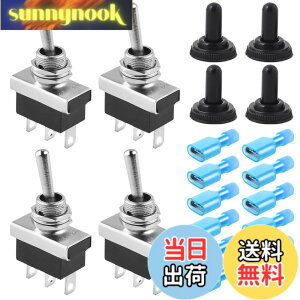 �y���������zXiatiaosann 4�� �g�O���X�C�b�` 12V 25A 3�s�� 3�|�W�V���� SPDT �I��/�I�t/�I�� �Z���t���b�N�X�C�b�` �����ԁADIY�d�C�v���W�F�N�g�A�h���L���b�v�t���{�[�g�A���C���[�R�l�N�^�[�p
