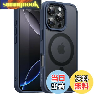 �y���������zJETech iPhone 16 Pro 6.3�C���`�p �}�O�l�b�g �P�[�X MagSafe�ɑΉ� �������̃}�b�g�w�� ���^ �ϏՌ� �J�o�[ (�X�g�[���u���[)