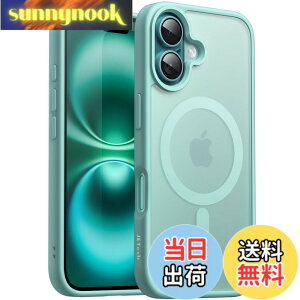 �y���������zJETech iPhone 16 Plus 6.7�C���`�p �}�O�l�b�g �P�[�X MagSafe�ɑΉ� �������̃}�b�g�w�� ���^ �ϏՌ� �J�o�[ (�e�B�[���u���[)