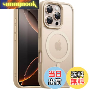 �y���������zJETech iPhone 16 Pro 6.3�C���`�p �}�O�l�b�g �P�[�X MagSafe�ɑΉ� �������̃}�b�g�w�� ���^ �ϏՌ� �J�o�[ (�f�U�[�g�`�^�j�E��)