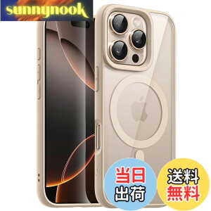 �y���������zJETech iPhone 16 Pro 6.3�C���`�p �}�O�l�b�g �P�[�X MagSafe�ɑΉ� �Ռ��z�� �o���p�[�J�o�[ �\���b�h�J���[�}�b�gTPU�t���[�� �����h�~ �N���A�o�b�N (�f�U�[�g�`�^�j�E��)