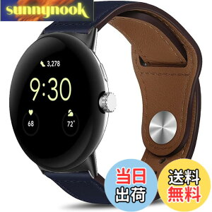 �y���������z[HeeNia] ���U�[�o���h Google Pixel Watch 4 41mm / Pixel Watch 3 41mm / 2 / 1 �Ή� �o���h �v �X�g���b�v �X�|�[�c�o���h ���v�x���g (�u���[)