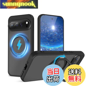 �y���������zQUEASON�yGoogle Pixel 9/9Pro �ʗp MagSafe�Ή� �P�[�X�z360°��]�X�^���h ���C�����X�[�d�Ή� pixel9 pro �p �P�[�X �����O�t�� �ČRMIL�K�i �O�[�O���s�N�Z��9 �p �X�}�z�P�[�X magsafe ������