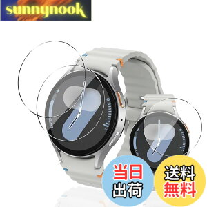 �y���������z�p Galaxy Watch7/6/5/4 44mm �K���X�t�B���� �ی�t�B���� �y3���Z�b�g ���Y���Ɏq�f�ށz �p �M�����N�V�[�E�H�b�`7/6/5/4 44mm �����K���X �t�B���� �����ߗ� �����^ �p Galaxy Watch 7 44mm �t