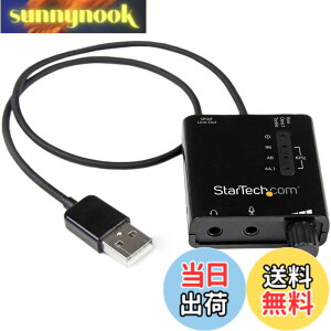 �y���������zStarTech.com USB - DAC�w�b�h�z���A���v S/PDIF�Ή� 96kHz/24bit 2x 3.5mm�~�j�W���b�N 1x 3.5mm�g�X�����N�ی^�R�l�N�^ ICUSBAUDIO2D