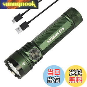 �y���������zACEBEAM E75 �����d�� �������F�� CRI90 �����F 5000K LED�t���b�V�����C�g 3000���[���� ���P�x ���� �n���f�B���C�g ���[�N���C�g USB-C�[�d�� IP68�h�� ���^ �L�����v �o�R �{���~�� �h��