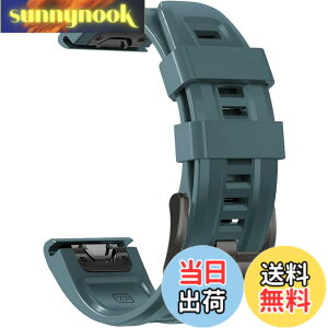 �y���������z[YOCAHU] QuickFit 22 mm �o���h �����p for GARMIN(�K�[�~��) Fenix 7 Pro Solar/Approach S70 47mm/Forerunner 965 �Ή� �X�g���b�v �V���R�� �x���g �_�炩�� �h���� �K�[�~�� �p �����o���h (Lake Blue)