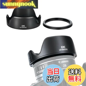 �y���������zJJC EW-55 �t�� �����Y�t�[�h + �A�_�v�^ �L�b�g �Ԍ` Canon RF 28mm F2.8 STM �����Y �p EW-55 �����Y�t�[�h �݊� �U55mm�ی�t�B���^�[ �� �����Y�L���b�v �����\