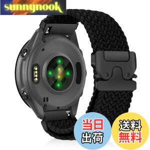 �y���������z[CiimWaa] 22mm �o���h for Garmin(�K�[�~��) Venu 4/3 45mm/vivoactive 4/Venu 2 �p �����o���h �҂ݍ��� ���v�x���g �N�C�b�N�����[�X ���v�o���h �_�炩�� �ʋC�� �����p�x���g Garmin Forerunner 265/