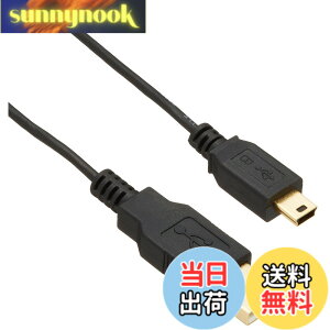 �y���������z�o�b�t�@���[ USB A to miniB 1m �u���b�N �J�����p �X�����^�C�v BSUAMNSM210BK