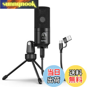 �y���������zFIFINE USB�}�C�N �R���f���T�[�}�C�N PC�p�}�C�N �l�b�g�ʘb �Q�[���z�M �ݑ�Ζ� �{�C�Y�`���b�g �P��w���� ���ʒ��߉\ �O�r�}�C�N�X�^���h�t�� �p�\�R����Windows/Mac�Ή� �u��