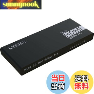 �y���������z�y4K@60Hz HDCP�����ŁzKanaaN HDMI ���z�� 1����2�o�� 4K�X�v���b�^�[1����2�o�͂̃X�v���b�^�[ 2��ʓ����o�� 3D 1080p HDMI2.0 PS5 Xbox HDTV DVD �Ή� ����HDMI�P�[�u�� USB�d���P�[�u���t��