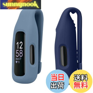 �y���������zkwmobile Fitbit Inspire 3 / Inspire 2 / Ace 3�Ή� 2x �N���b�v�z���_�[ - �V���R�� �t�B�b�g�l�X�g���b�J�[ �N���b�v
