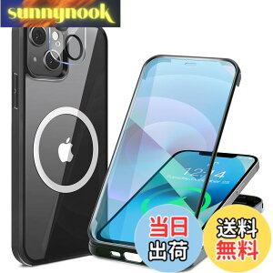 �y���������zHAUTRKBG iPhone 13 Mini �p �P�[�X �N���A ���ʋ����K���X 360°�S�ʕی� [MagSafe�Ή�] [�J�����t�C������] [�s�q�^�b�`] �}�O�Z�[�t ���C�����X�[�d�Ή� �ČRMIL�K�i�擾 �ϏՌ� �A�C�t