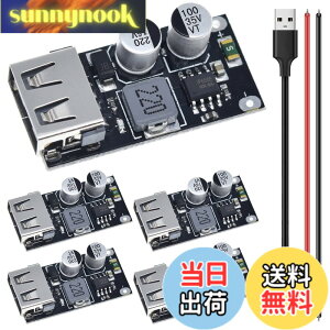 �y���������zDAOKAI 5 �� 6-32V 9V 12V 24V ���� 5V 3A �����[�d���W���[�� USB QC3.0 QC2.0 DC-DC �~���R���o�[�^�[ �X�e�b�v�_�E���}���[�d���H��� USB �P�[�u���t�� 24AWG ���C���[