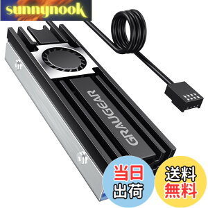 �y���������zGRAUGEAR M.2 2280 SSD�q�[�g�V���N �A���~�j�E�� 20mm�̍����t�@�� �����̃q�[�g�p�C�v ���w�̃q�[�g�V���N�f�b�L �T�[�}���p�b�h�Ƃ����f�U�C�� NVME NGFF SATA M.2 SSD�ɋ��͂ȗ�p���
