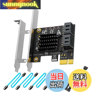 �y���������zGLOTRENDS SA3034A 4�|�[�gPCIe SATA3.0�g���J�[�h�AOS�u�[�g���T�|�[�g�ASATA�P�[�u�������1:5 SATA�X�v���b�^�d���P�[�u�����܂ށAWindows,Linux,Mac OS,NAS�ƌ݊�������
