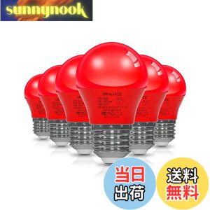 �y���������zORALUCE ���b�h LED�d�� �J���[�d�� E26���� 40W���� 5W 450lm 220�x�L�z�� �����F �����d�� �����Ή� �����s�� ���^ PSE�F�� 6��