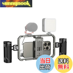 �y���������zSmallRig �X�}�[�g�t�H���r�f�I�L�b�g �A���~���r�f�I���O �n���h�w���h �X�^�r���C�U�[iPhone 17 / 17 Pro / 17 Pro Max/iPhone 16/15/14/13 /Pro/Max �p HUAWEI �p/Android �g�ѓd�b�p Tiktok/Youtube ���C