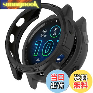�y���������zHeeNia Garmin Forerunner 965 �Ή� �P�[�X �V���R���ގ� �ی�P�[�X �J�o�[ �Ռ��z�� ���y�� �_�� �Ռ��h�~ �C�菝�h�~ �ی�J�o�[ Garmin Forerunner 965 �p (�u���b�N)
