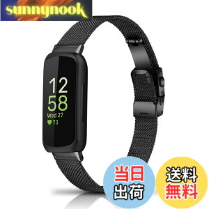 �y���������z[HeeNia] Fitbit Inspire 3 �Ή� �o���h �����x���g �X�e�����X�� �ւ��x���g �������߉\�j�����p Fitbit Inspire 3 �Ή� �����o���h (�u���b�N)