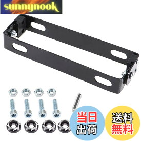 【送料無料】バイク用 ナンバープレート ブラケット ステンレス製 簡単取付 汎用 ナンバーステー 180°角度調整 原付 含ネジとレンチが (ブラック)