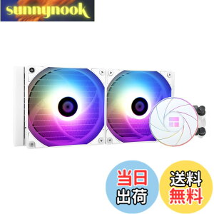 �y���������zTHERMALRIGHT AQUA ELITE 240 WHITE ARGB ����CPU�N�[���[�A240��p��T�C�Y�A120mm PWM�t�@��x2�AS-FDB�x�A�����O�AAMD/AM4/AM5�AINTEL LGA1150/1151/1155/1156/1200/2011/ �p ARGB�I�[���C����������N�[���[ 170