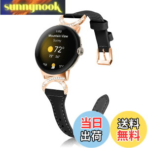 �y���������z[HeeNia] ���U�[�o���h Google Pixel Watch 4 41 mm/Pixel Watch 3 41 mm / 2 / 1 �Ή� �x���g �v �_�C�������h �X�g���b�v �X�|�[�c�o���h Google Pixel Watch 4 �p ���v�x���g (�u���b�N)