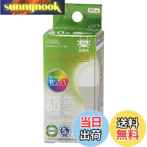 �y���������z�I�[���d�@ LED�d�����` E17 60�`����/60W���� �����F Ra93�����F �����Ή� �f�M�ގ{�H���Ή� �~�j�N���v�g���` 5�N LDA6N-G-E17 RA 06-5564 OHM
