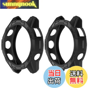 �y���������zSHEAWA for Garmin�K�[�~�� Fenix 7X Pro �P�[�X �J�o�[ �ی�P�[�X �݊��i Epix Pro 51mm TPU�S�� �ی�J�o�[ �ϏՌ� �A�N�Z�T���[ (�u���b�N)