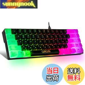 �y���������zCHONCHOW �Q�[�~���O�L�[�{�[�h ���^ 68�L�[60%���^�f�U�C�� ���� PS4/PS5�Ή� ����L�[�{�[�h RGB�o�b�N���C�g �e���L�[���X �L�[�{�[�h �p��z�� USB�L�� Windows 10/8/7/xp/VISTA PC/�m�[�g