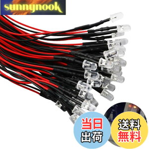 �y���������z�W�I���}�d���� �`�b�v LED 5mm 20�{���� ���^ �d�� �z���t�� 3-12V�p ��R�t���ėp DIY �d�Ԗ͌^ �����͌^ �J���[���C�g �L�����C�g �f�W�^�����i�Ȃ�(���F��)